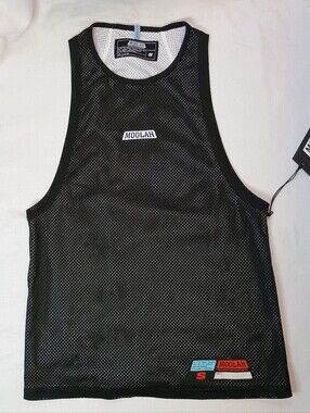 MOOLAH Reversable Jersey Mesh Athletic Practice Top Small Black/White Women's